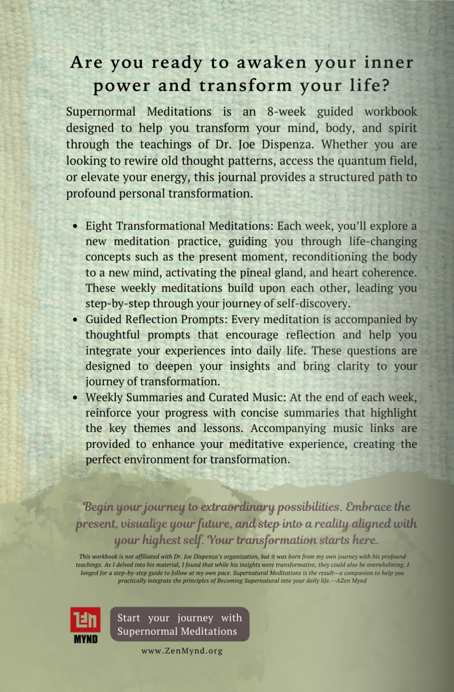 Supernormal Meditations Workbook